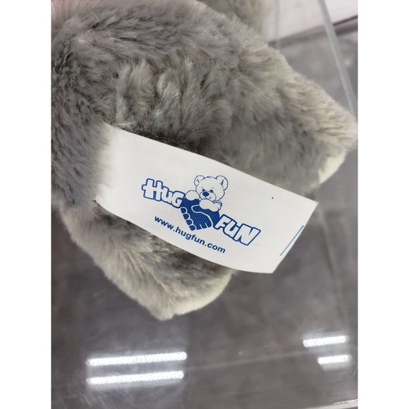 Hug Fun Jungle Elephant 272376 Gray with Red Bow Blue Glitter Eyes plush stuffed - Picture 4 of 11